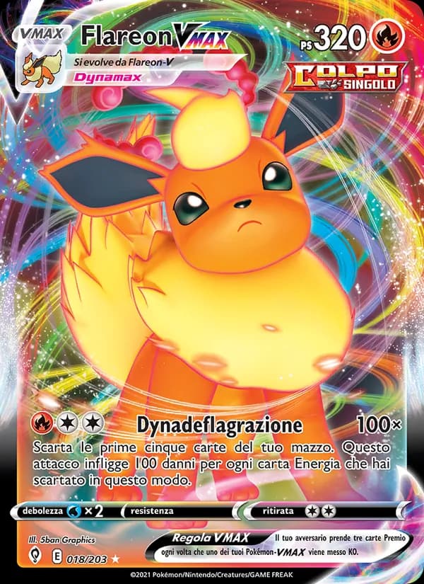 Flareon VMAX card in Italian