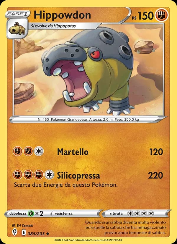Hippowdon card in Italian