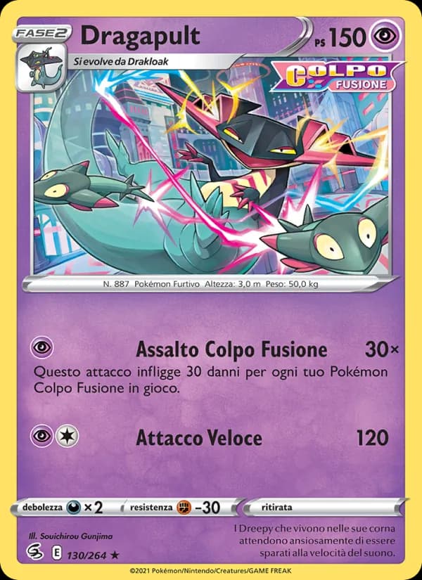 Dragapult card in Italian