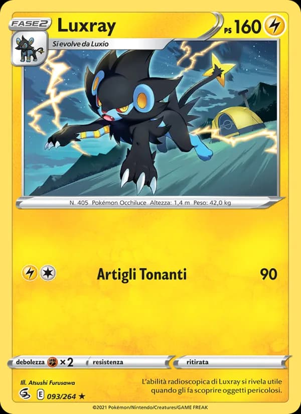 Luxray card in Italian