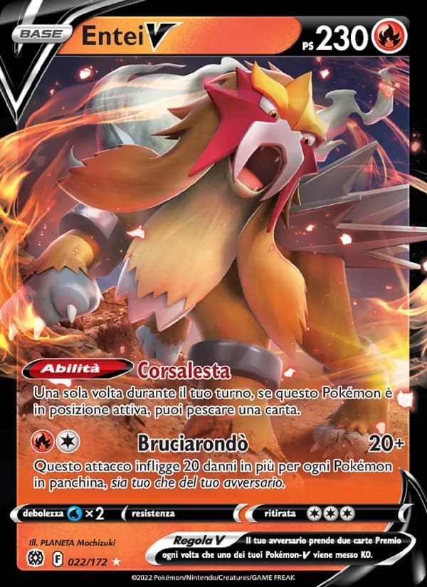 Entei V card in Italian