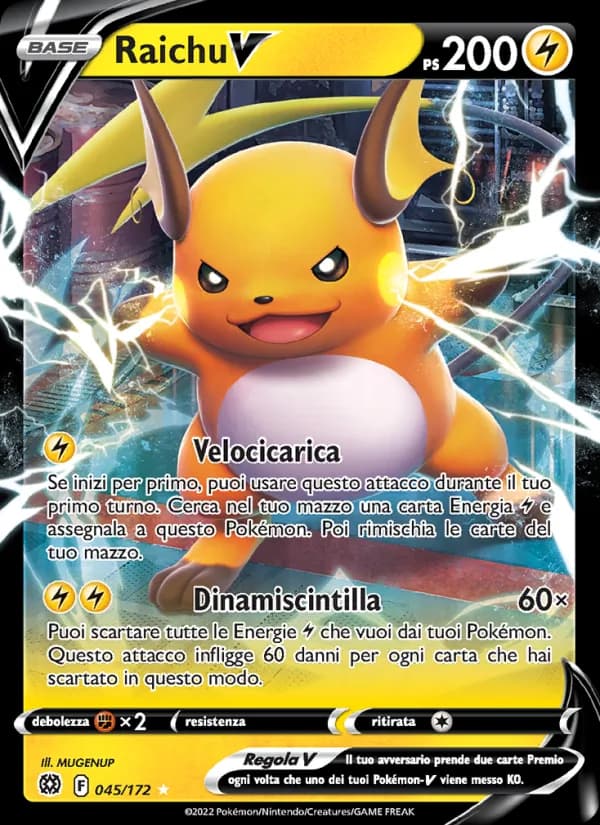 Raichu V card in Italian