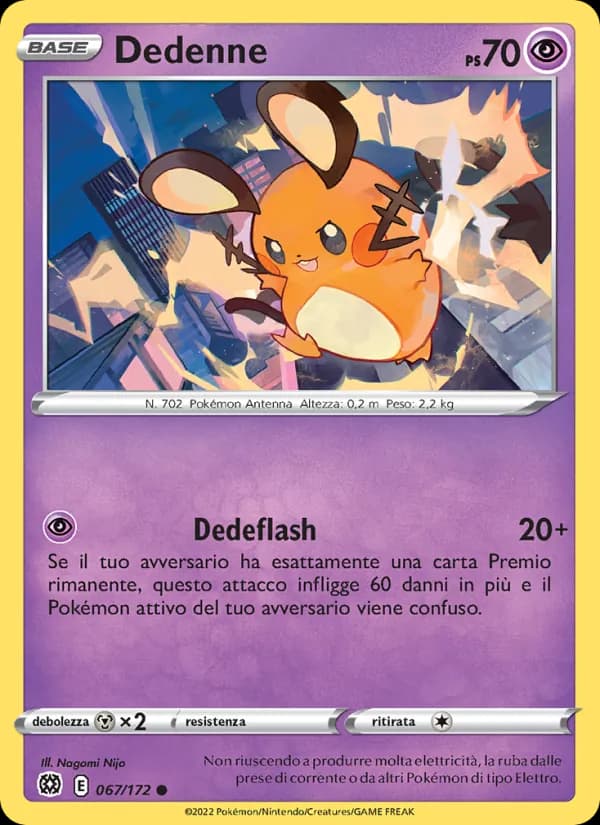 Dedenne card in Italian