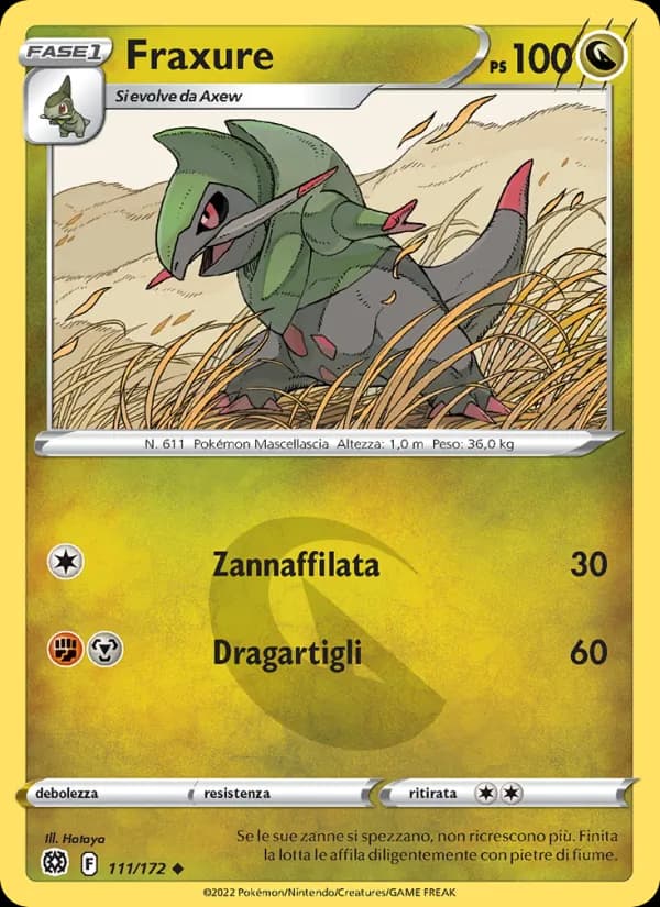 Fraxure card in Italian