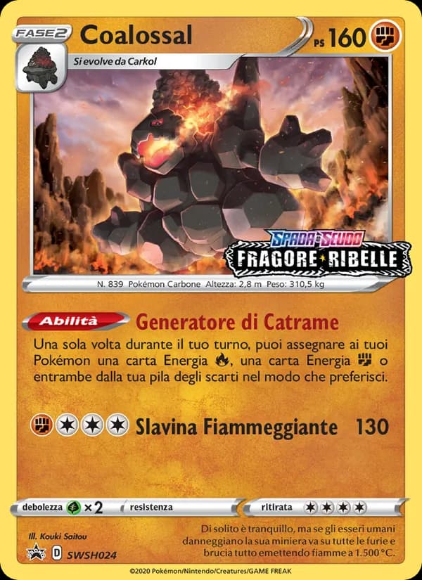 Coalossal card in Italian