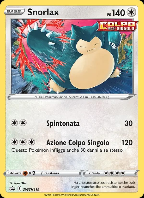 Snorlax card in Italian