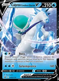 Calyrex Cavaliere Glaciale V card in Italian