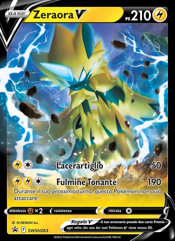 Zeraora V card in Italian
