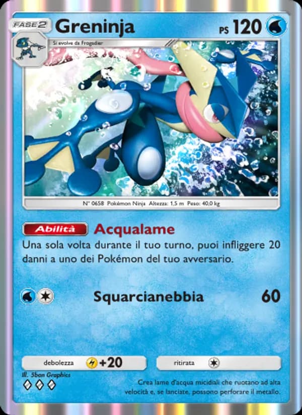 Greninja card in Italian