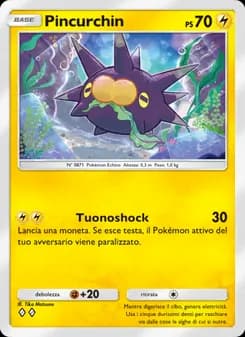 Pincurchin card in Italian