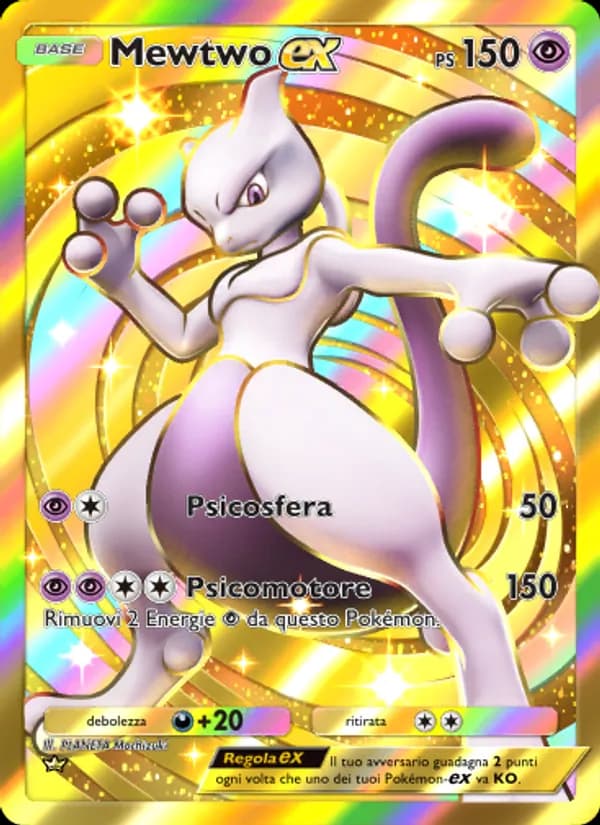 Mewtwo-ex card in Italian