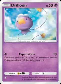 Drifloon card in Italian