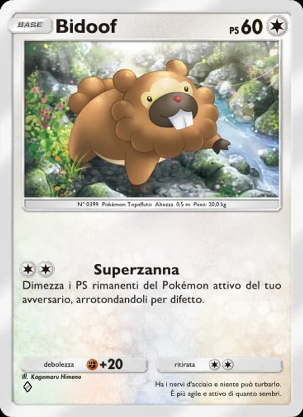 Bidoof card in Italian