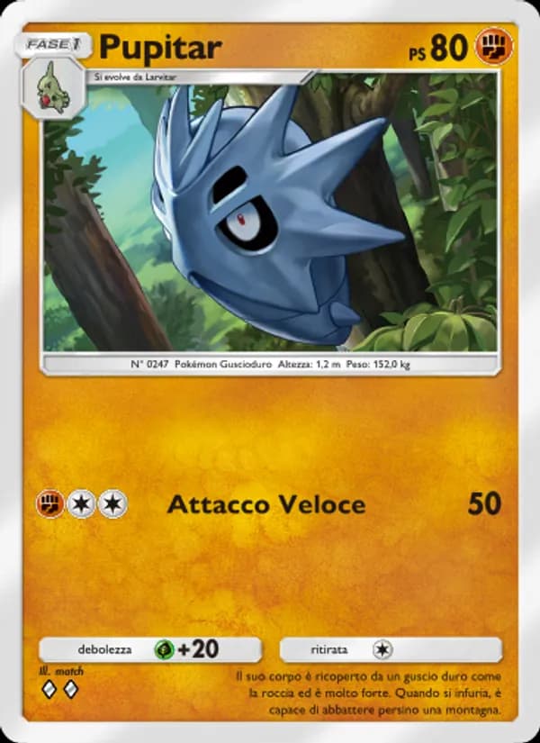 Pupitar card in Italian