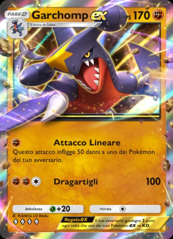Garchomp-ex card in Italian