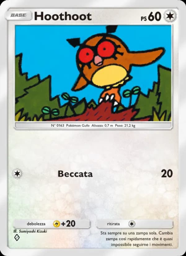 Hoothoot card in Italian