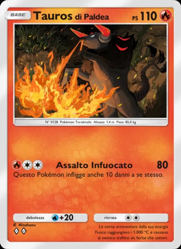 Tauros di Paldea card in Italian