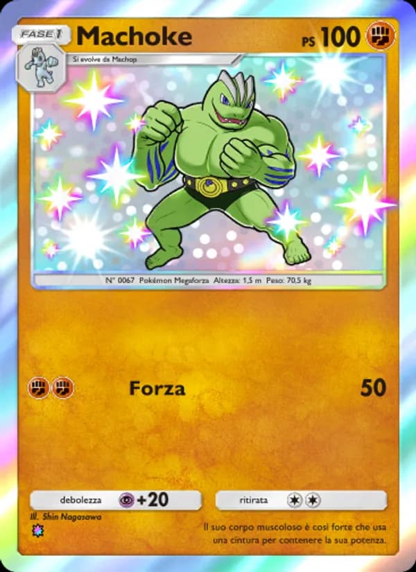 Machoke card in Italian