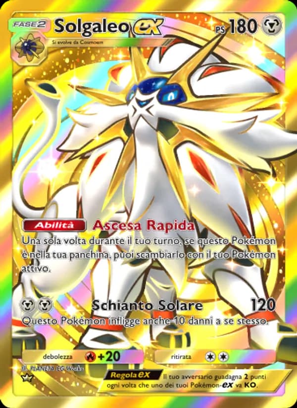 Solgaleo-ex card in Italian
