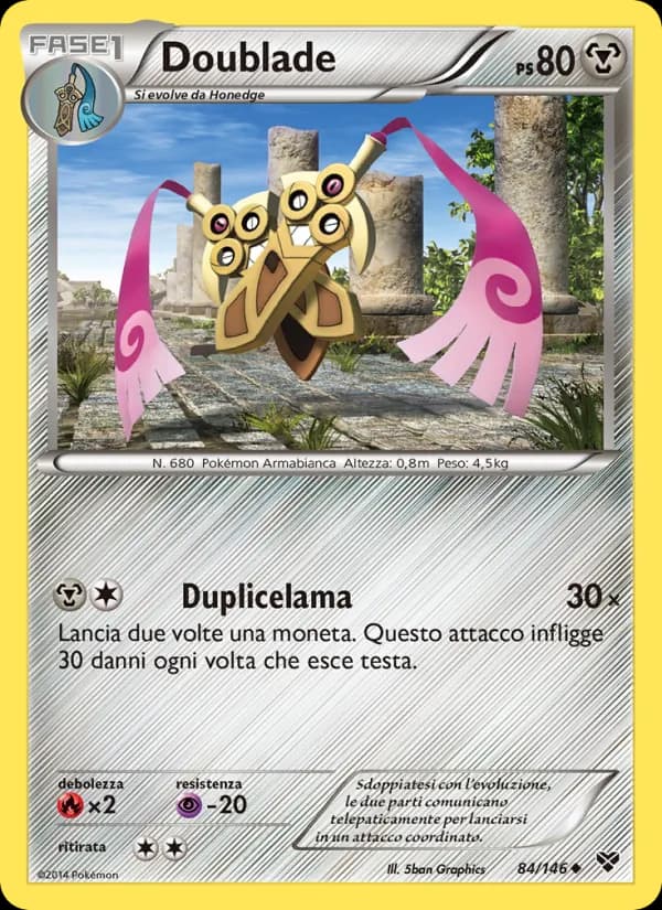 Doublade card in Italian