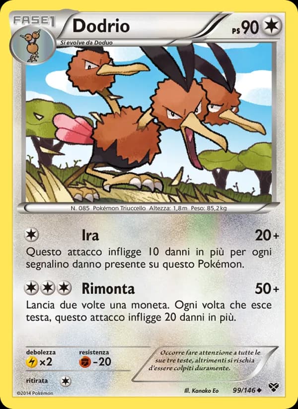 Dodrio card in Italian