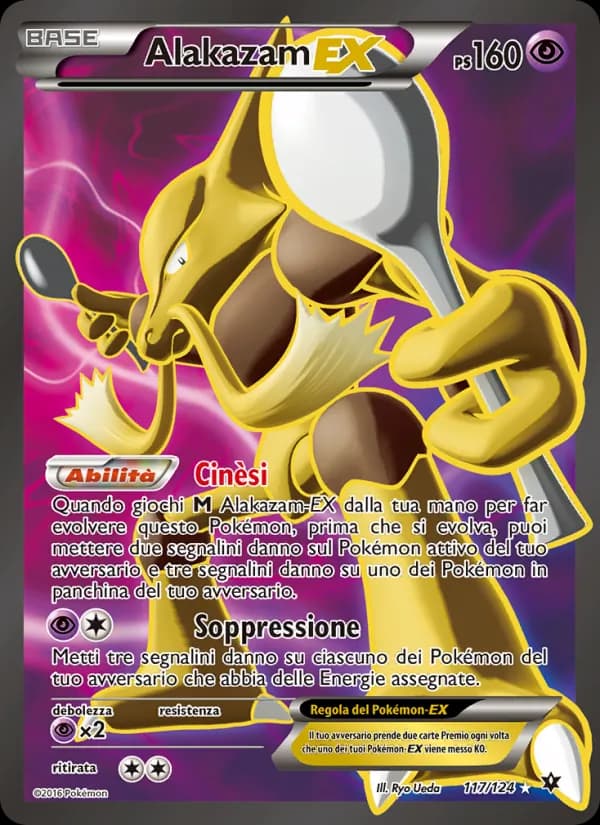 Alakazam EX card in Italian