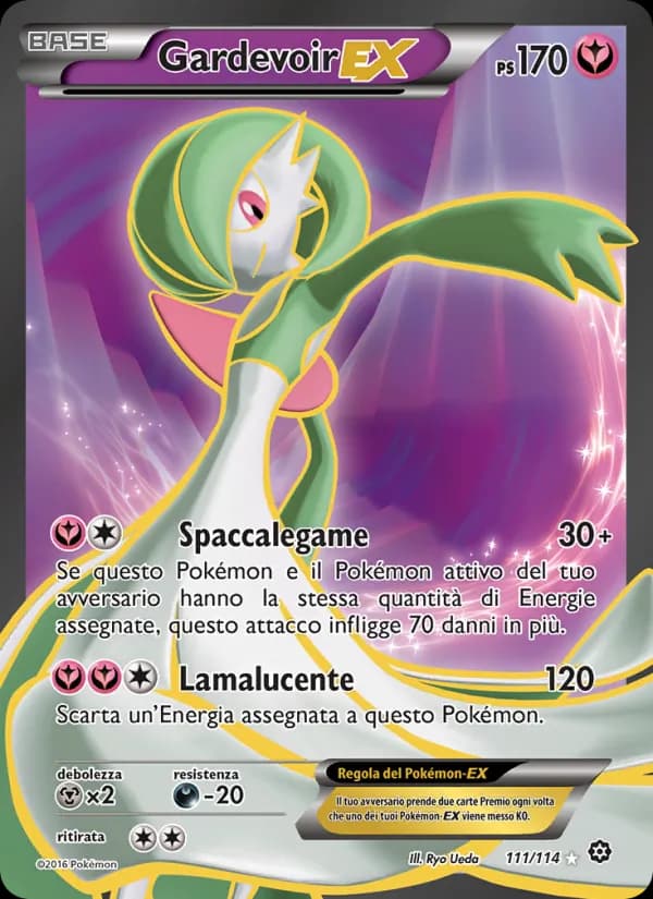 Gardevoir EX card in Italian