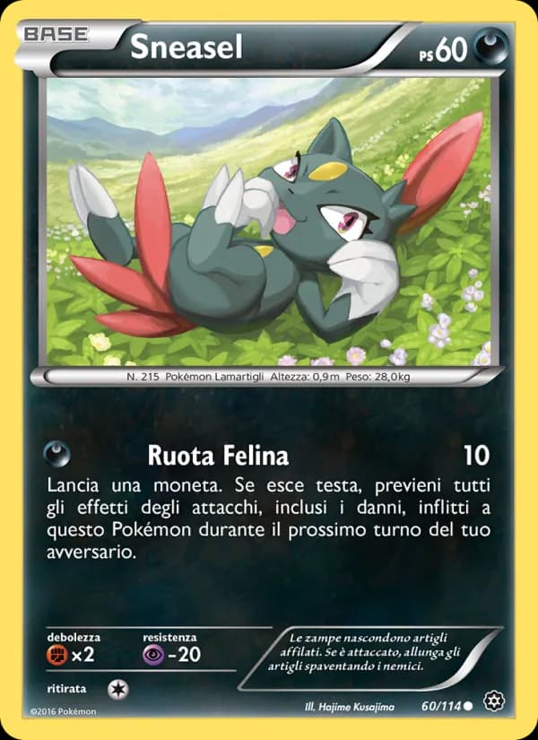 Sneasel card in Italian