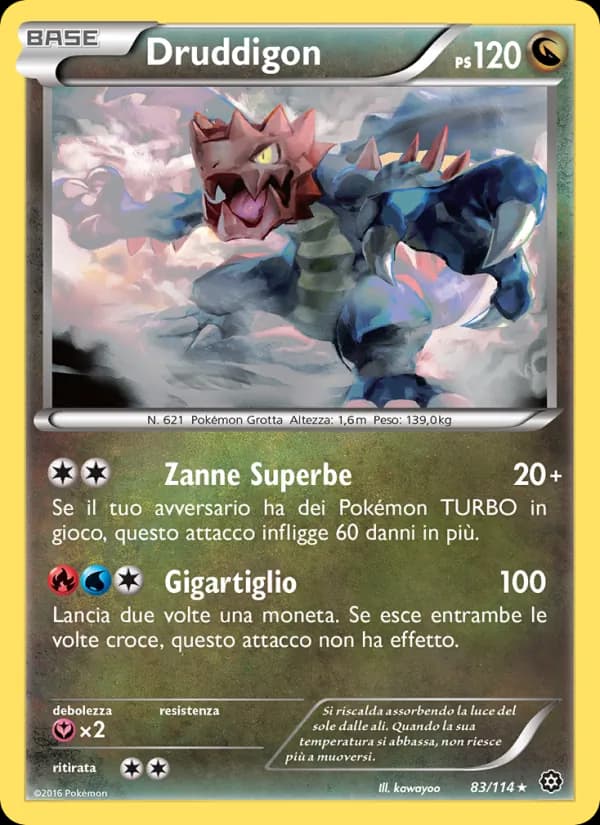 Druddigon card in Italian