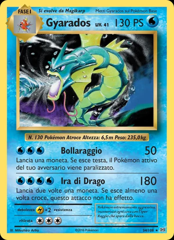 Gyarados card in Italian