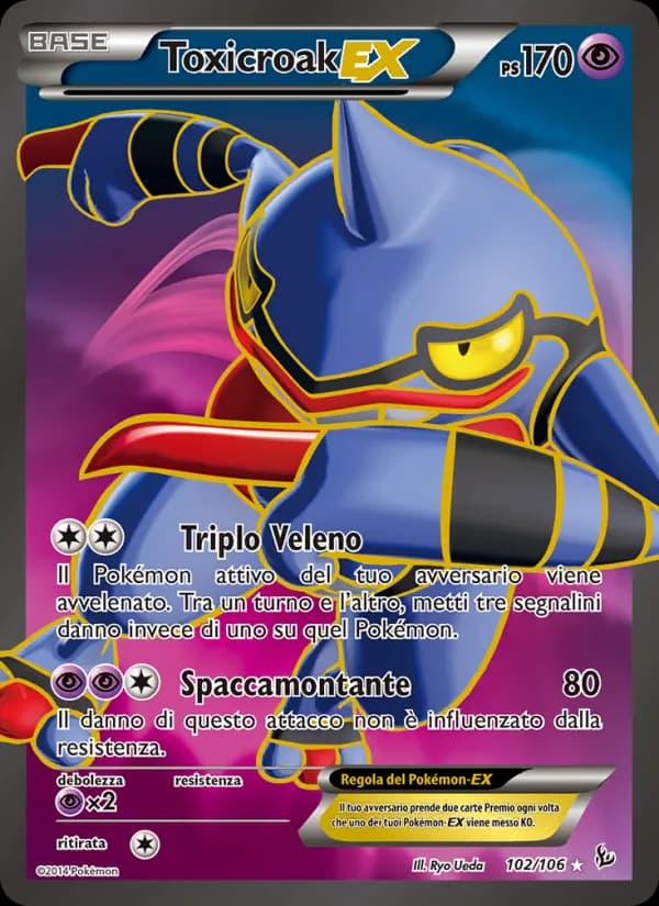 Toxicroak EX card in Italian