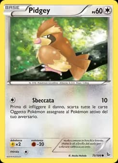 Pidgey card in Italian
