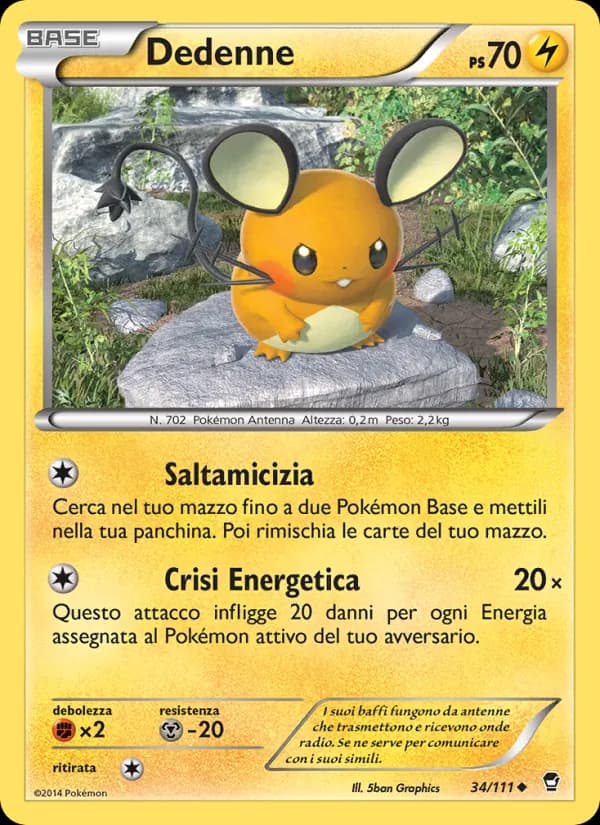 Dedenne card in Italian