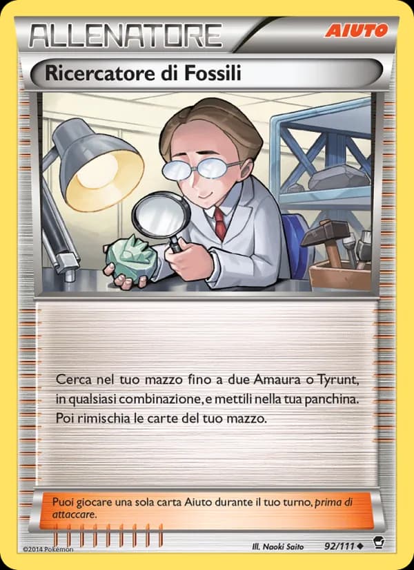 Ricercatore di Fossili card in Italian