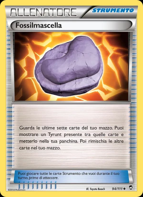 Fossilmascella card in Italian