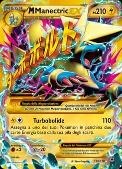 M Manectric EX card in Italian