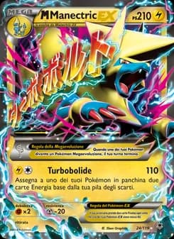 M Manectric EX card in Italian