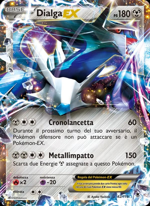Dialga EX card in Italian