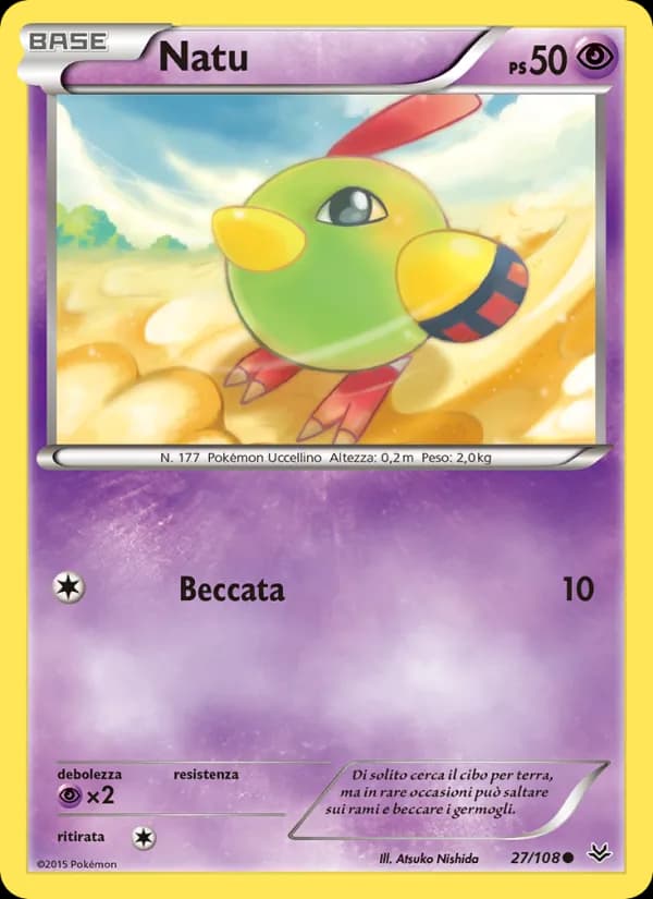 Natu card in Italian