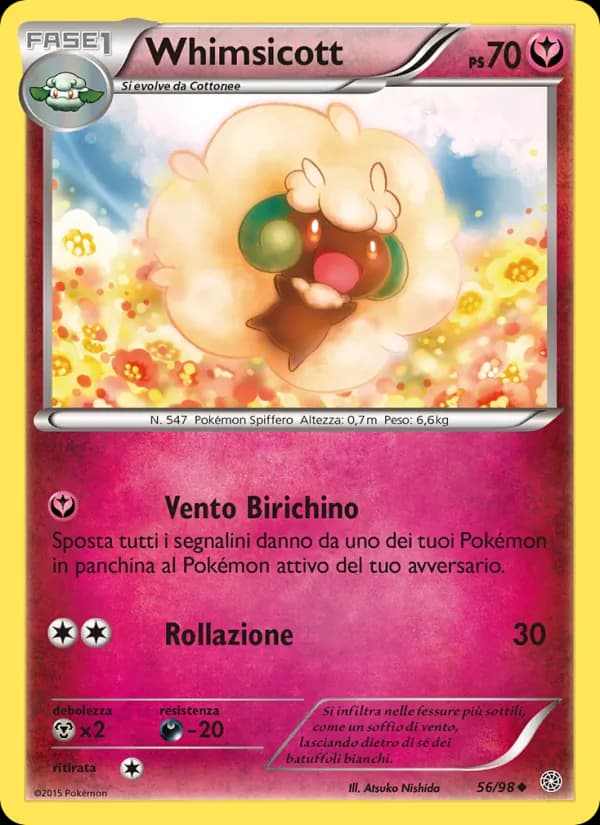 Whimsicott card in Italian