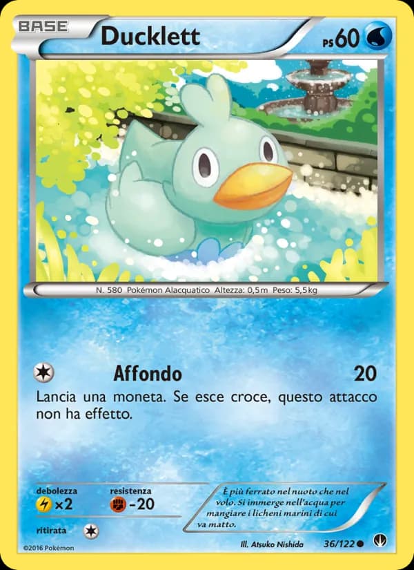 Ducklett card in Italian