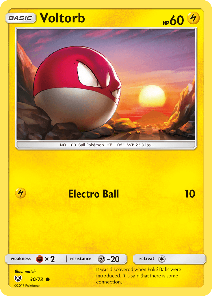 Voltorb card in English