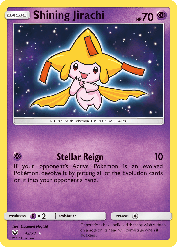 Shining Jirachi card in English