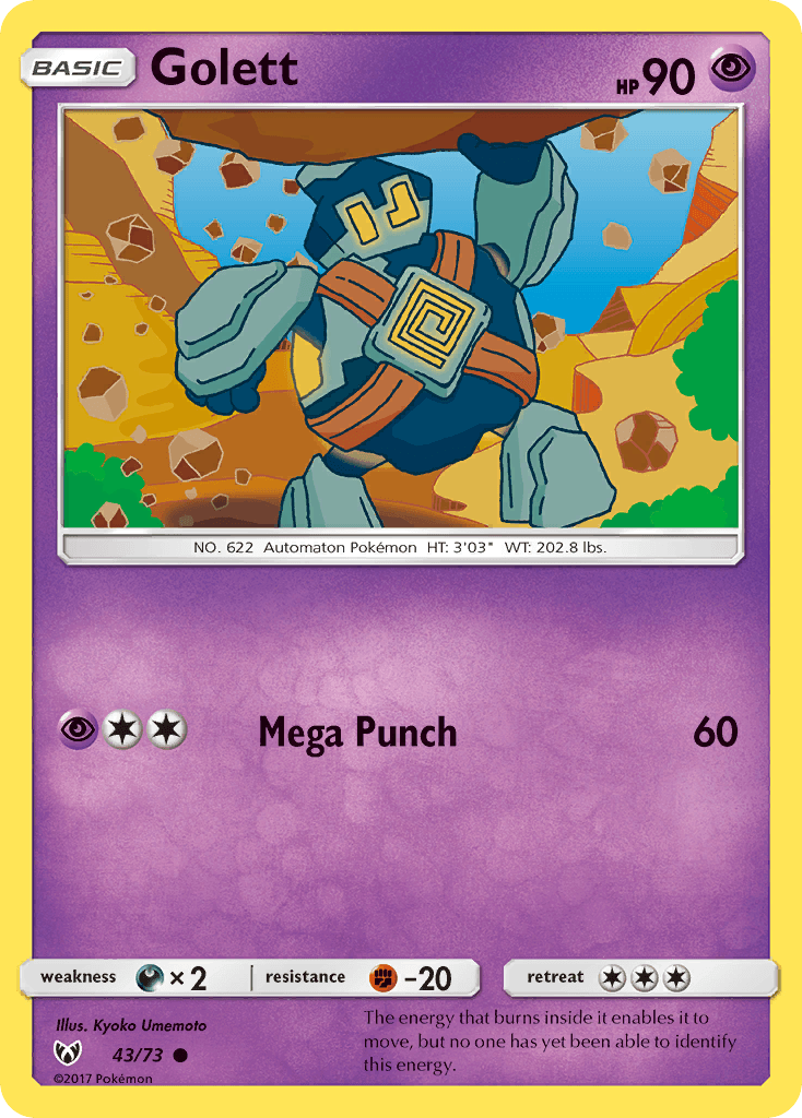 Golett card in English
