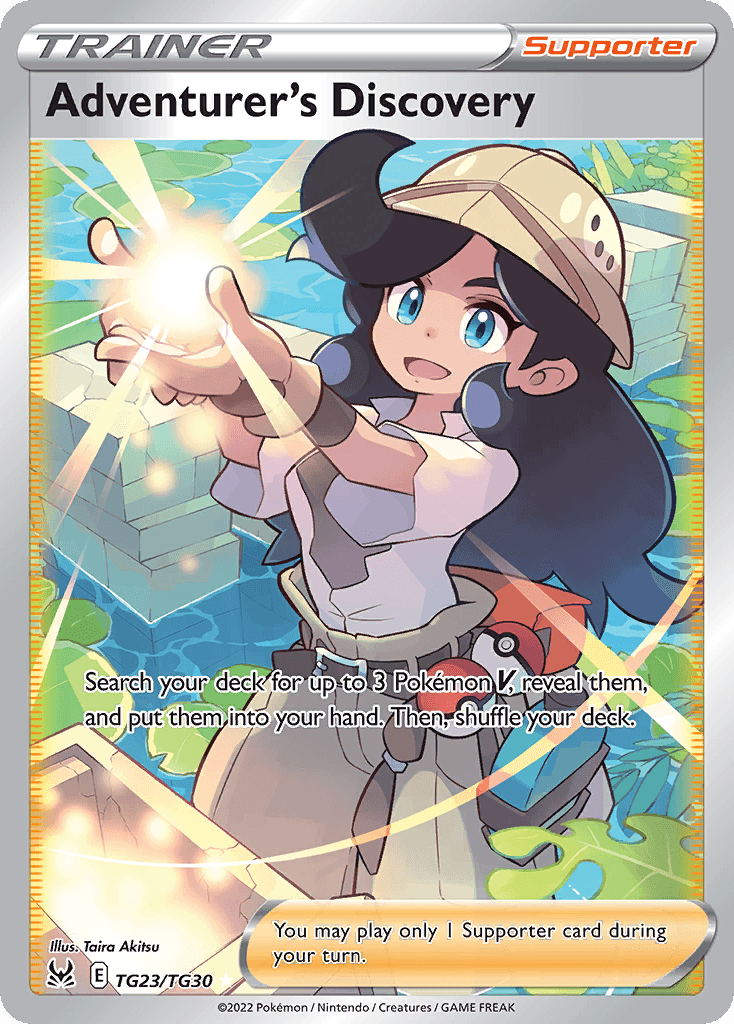 Adventurer's Discovery card in English