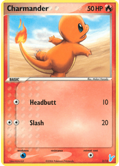 Charmander card in English